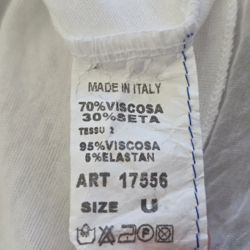 Cobblestone Made in Italy Silk Blouse Top Ethereal Layered Tunic White S - Picture 13 of 16